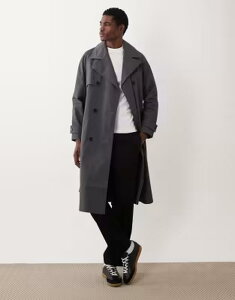 �G�C�\�X �����Y �A�E�^�[ �R�[�g ASOS DESIGN oversized trench coat in charcoal �`���R�[��