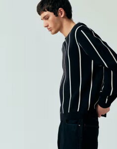 �G�C�\�X �����Y �A�E�^�[ �j�b�g�E�Z�[�^�[ ASOS DESIGN oversized knit striped sweater NAVY �l�C�r�[