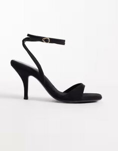 �G�C�\�X ���f�B�[�X �V���[�Y �T���_�� �q�[�� ASOS DESIGN Wide Fit Hope barely there mid stiletto heel sandals Black �u���b�N