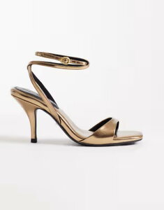 �G�C�\�X ���f�B�[�X �V���[�Y �T���_�� �q�[�� ASOS DESIGN Hope barely there mid heel stiletto sandals in warm BRONZE �S�[���h