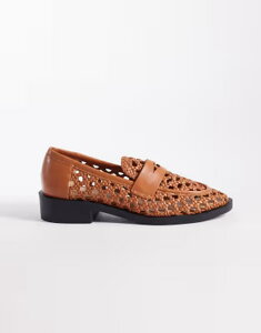 ���C�h ���f�B�[�X �V���[�Y �X���b�|���E���[�t�@�[ RAID Uliana woven loafers in tan pu �^��