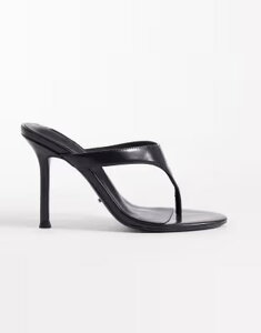 �g�j�[�r�A���R ���f�B�[�X �V���[�Y �T���_�� �q�[�� Tony Bianco Dynasty toe thong heeled sandals Black hi shine �u���b�N