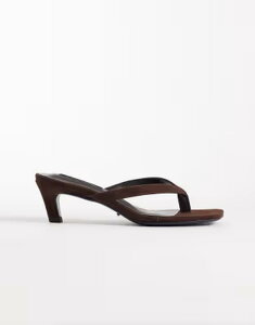 �g�j�[�r�A���R ���f�B�[�X �V���[�Y �T���_�� �X�G�[�h �q�[�� Tony Bianco Topaz kitten heel toe thong sandals in espresso suedeSPRESSO SUEDE