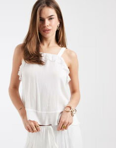 ���[�e�� ���f�B�[�X �g�b�v�X �V���c ���[�X�g���� ���[�X Motel Shaista lace trim top - part of a set WHITE �z���C�g