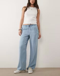 �W�F�C�f�B�[���C ���f�B�[�X �{�g���X �f�j���p���c ���C�h���b�O �W�[���Y JDY mid waist wide leg pull on jeans in light blue denim Light blue denim �f�j��