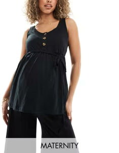 �}�}���C�V�A�X ���f�B�[�X �g�b�v�X T�V���c �}�^�j�e�B Mama.licious Mamalicious Maternity 2 functionursing button up top Black �u���b�N