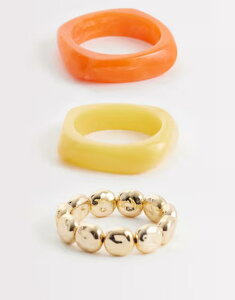 �A���h ���f�B�[�X �A�N�Z�T���[ �u���X���b�g�E�o���O���E�A���N���b�g ALDO sunvibes layering bangles in orange yellow and gold tone ORANGE �I�����W