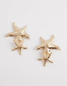 �A���h ���f�B�[�X �A�N�Z�T���[ �s�A�X�E�C�������O ALDO seashella double startfish crawler earringOLD �S�[���h