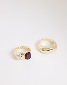 ���N���C�� ���B���e�[�W ���f�B�[�X �A�N�Z�T���[ �����O Reclaimed Vintage unisex wraparound molten gem stone ringold �S�[���h