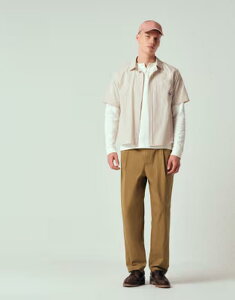 �G�C�\�X �����Y �{�g���X �J�W���A���p���c �i�C���� ASOS DESIGN oversized tapered pants with pleat inylon in tan - part of a setAN �^��