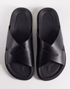 �G�C�\�X �����Y �V���[�Y �T���_�� ASOS DESIGN cross over strap sandals Black �u���b�N