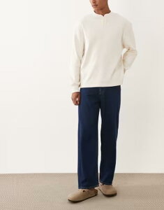 �W���b�N �A���h �W���[���Y �����Y �{�g���X �f�j���p���c �W�[���Y Jack & Jones Alex baggy fit jeans in mid Blue Denim �f�j��