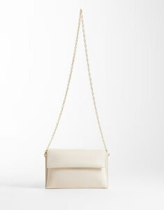 �G�C�\�X ���f�B�[�X �o�b�O ASOS DESIGN envelope clutch bag with detachable chain strap in stone �X�g�[��