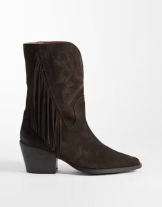 �u�����N�X ���f�B�[�X �V���[�Y �u�[�c�E���C���u�[�c �X�G�[�h Bronx Jukeson tassel detailing cowboy boots in espresso suedexpresso