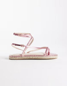 ���C�h ���f�B�[�X �V���[�Y �T���_�� �g�[�� RAIDanita espadrille flat sandals metallic Pink Metallic �s���N