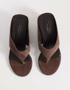 �g�j�[�r�A���R ���f�B�[�X �V���[�Y �T���_�� �X�G�[�h �q�[�� Tony Bianco Swift heeled wedge sandals in espresso suedeSPRESSO SUEDE