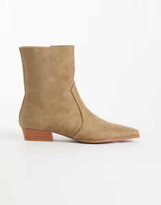 �G�C�\�X ���f�B�[�X �V���[�Y �u�[�c�E���C���u�[�c �X�G�[�h �A���N�� ASOS DESIGN Anselow flat pointed ankle boots in sand suedette SAND SUEDETTE �T���h