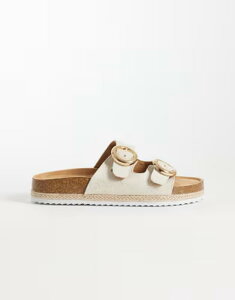 �G�C�\�X ���f�B�[�X �V���[�Y �T���_�� ���l�� ASOS DESIGN Wide Fit Jenna espadrille mule sandals inaturalinen look Naturalinen
