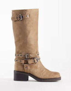 �G�C�\�X ���f�B�[�X �V���[�Y �u�[�c�E���C���u�[�c ASOS DESIGN Cassandra grommet biker boots in sand �T���h