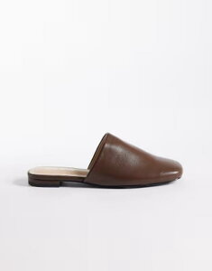 �p�u���b�N�f�U�C�A ���f�B�[�X �V���[�Y �T���_�� Public Desiremmi flat mules Brown pu �u���E��