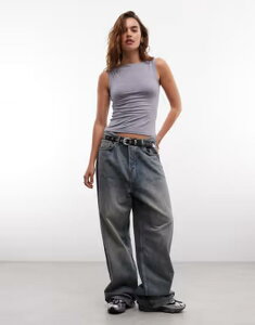 �E�B�[�N�f�C ���f�B�[�X �g�b�v�X �^���N�g�b�v Weekday Annie super soft boat neck tank top exclusive to ASOS Gray �O���[