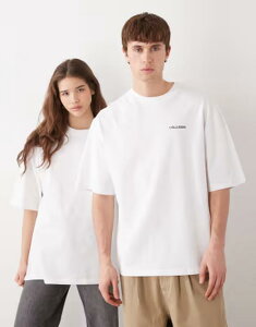 �R���[�W���� ���f�B�[�X �g�b�v�X T�V���c �O���t�B�b�N COLLUSION Unisex t-shirt with back and chest graphics WHITE �z���C�g