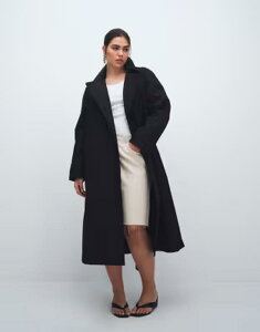 �G�C�\�X ���f�B�[�X �A�E�^�[ �R�[�g ASOS Curve ASOS DESIGN Curve longline waterepellentrench coat Black �u���b�N