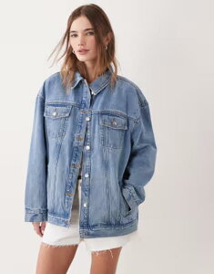 �~�X�Z���t�t���b�W ���f�B�[�X �A�E�^�[ �W���P�b�g�E�u���]�� �f�j�� Misselfridge oversizedenim jacket wash Blue wash �u���[