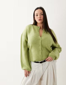 �G�C�\�X ���f�B�[�X �A�E�^�[ �J�[�f�B�K�� ASOS Curve ASOS DESIGN Curve lightweight relaxed cardigan in pistachio