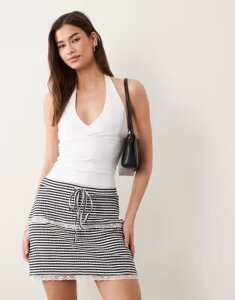 �G�C�\�X ���f�B�[�X �{�g���X�J�[�g ���[�X�g���� �M���K���`�F�b�N ���[�X �M���K�� ASOS DESIGN gingham skirt with lace trim and white - part of a set Gingham �z���C�g
