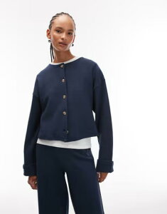 �G�C�\�X ���f�B�[�X �A�E�^�[ �J�[�f�B�K�� ASOS DESIGN Supersoft button up cardigan with turn up cuff - part of a set NAVY �l�C�r�[