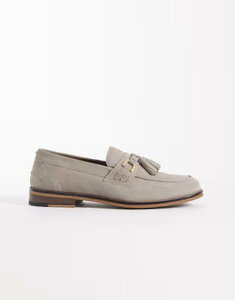 �G�C�\�X �����Y �V���[�Y �X���b�|���E���[�t�@�[ �X�G�[�h ASOS DESIGN loafers in light gray suede with tasselIGHT GRAY �O���[