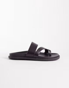 �G�C�\�X �����Y �V���[�Y �T���_�� ASOS DESIGN cross over strap sandals in wine ���C��