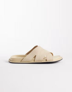 �G�C�\�X �����Y �V���[�Y �T���_�� ASOS DESIGN cross over strap sandals in stone �X�g�[��