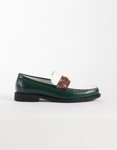 �G�C�\�X �����Y �V���[�Y �X���b�|���E���[�t�@�[ ASOS DESIGN penny loafers with gold-tone hardware and creamulti �}���`�J���[