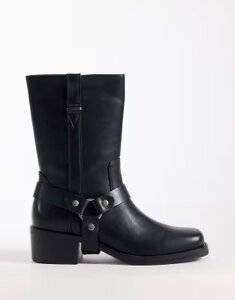 �G�C�\�X �����Y �V���[�Y �u�[�c�E���C���u�[�c ASOS DESIGN boot with metal hardware and removable buckle Black �u���b�N