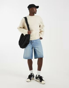 �G�C�\�X �����Y �A�E�^�[ �p�[�J�[�E�X�E�F�b�g �N���[�l�b�N �V���c ASOS DESIGN oversized boxy paneled crew neck sweatshirt ineutral Pelican