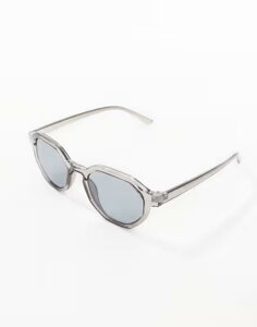 �G�C�\�X �����Y �A�N�Z�T���[ �T���O���X�E�A�C�E�F�A ASOS DESIGN hexagon sunglasses with gray lenses and frames GRAY CRYSTAL �O���[