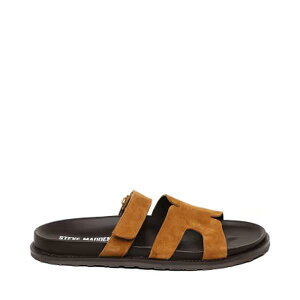 �X�e�B�[�u �}�f�� �����Y �V���[�Y �T���_�� �X�G�[�h Steve Madden Manu sandals with straps in cognac suede Cognac suede
