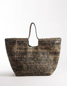 �T�E�X�r�[�` ���f�B�[�X �o�b�O South Beacheather effect straw shoulder tote bag ineutral NEUTRAL �w�U�[