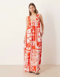 �G�C�\�X ���f�B�[�X �g�b�v�X �����s�[�X �v�����g �M���U�[ �p�b�`���[�N �}�L�V ASOS DESIGN technical fabric scoop ruched neck maxi sundress and white patchwork print Patchwork Print �z���C�g