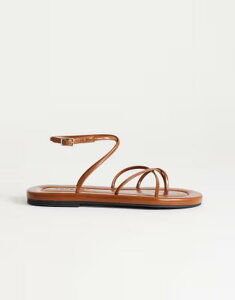 �g�b�v�V���b�v ���f�B�[�X �V���[�Y �T���_�� Topshop Emma strappy flat sandals in tan �^��
