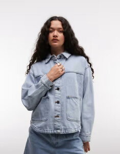 �m�C�W�[���C ���f�B�[�X �A�E�^�[ �W���P�b�g�E�u���]�� �f�j�� Noisy May boxy jacket in light blue denimedium blue denim �f�j��