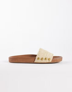 �A���h ���f�B�[�X �V���[�Y �T���_�� Aldo Rooted flat sandals Light beige �x�[�W��