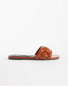 �A���h ���f�B�[�X �V���[�Y �T���_�� ALDO Elenaria flat sandals in tan LIGHT BROWN �u���E��