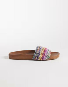 �A���h ���f�B�[�X �V���[�Y �T���_�� ALDO Rooted flat sandals in multi Bright Multi �}���`�J���[
