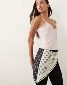 �G�C�\�X ���f�B�[�X �A�N�Z�T���[ �}�t���[�E�X�g�[���E�X�J�[�t �h�b�g�� �h�b�g ASOS DESIGN medium headscarf in mono polka dot Multi �}���`�J���[