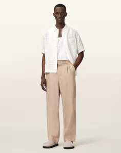 �I�[���Z�C���c �����Y �{�g���X �J�W���A���p���c AllSaints Roland tailored pants beige �x�[�W��