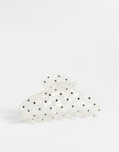 �G�C�\�X ���f�B�[�X �A�N�Z�T���[ �h�b�g ASOS DESIGN hair claw clip in pearlized with polka dots Multi �}���`�J���[