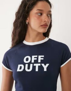�G�C�\�X ���f�B�[�X �g�b�v�X T�V���c �v�����g ASOS DESIGN short sleeve ringer T-shirt with print �l�C�r�[